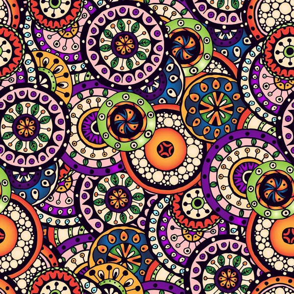 Dikişsiz Özet doodle çiçek deseni vektör