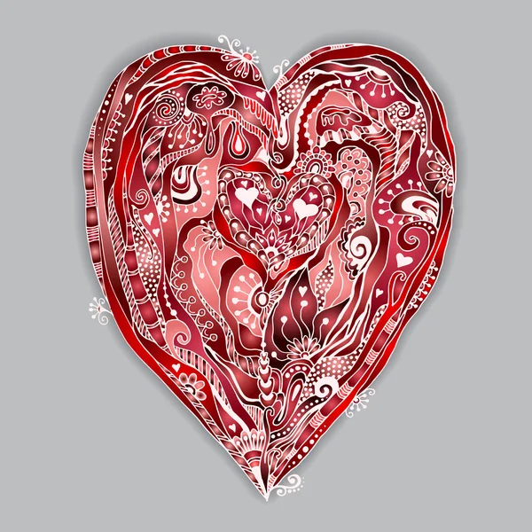 Оригинальный рисунок сердца . — стоковый вектор