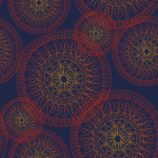 Patrón de flor de garabato abstracto sin costuras en vector — Archivo Imágenes Vectoriales