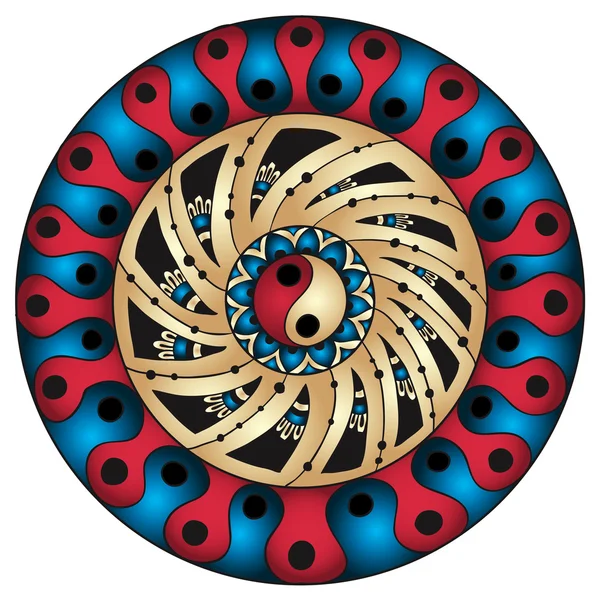 Mandala. Modello di ornamento rotondo . — Vettoriale Stock