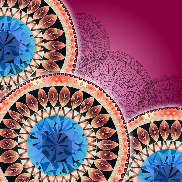 Vector abstracto floral decorativo fondo . — Archivo Imágenes Vectoriales