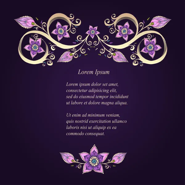 Fondo floral decorativo con flores. — Vector de stock