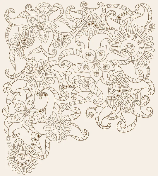 Fondo decorativo floral vectorial . — Archivo Imágenes Vectoriales