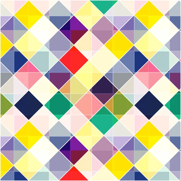 Retro vektör seamless modeli. renkli mozaik afiş. Yinelenen geometrik kiremit renkli rhombus ile. — Stok Vektör