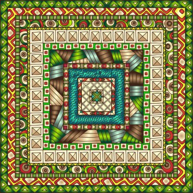 geometrik elementlerle kusursuz desen.