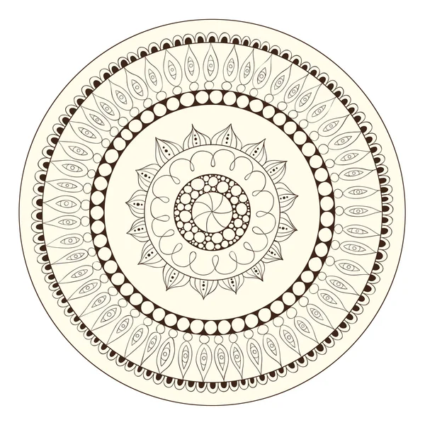 曼荼罗。圆形装饰图案. — 图库矢量图片