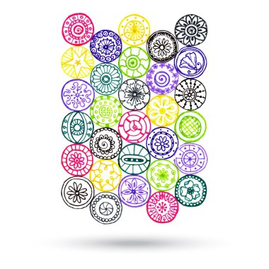 desenli kına mehndi tasarlamak vektör öğesi.