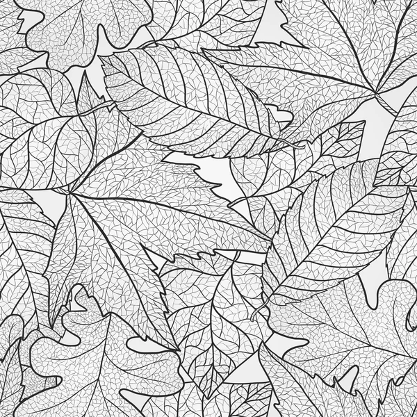 Autumn leaves seamless pattern. — Stock Vector