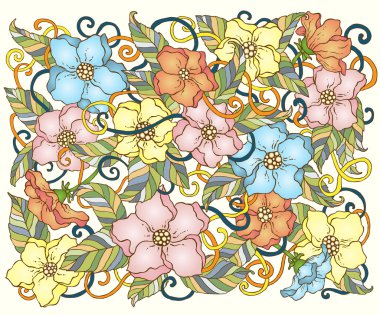 soyut el desen kartı çekilmiş