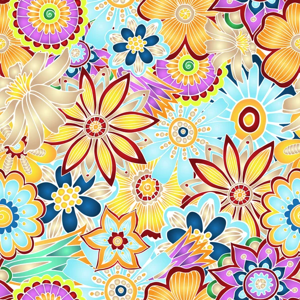 Vector abstracto dibujado a mano fondo floral . — Archivo Imágenes Vectoriales