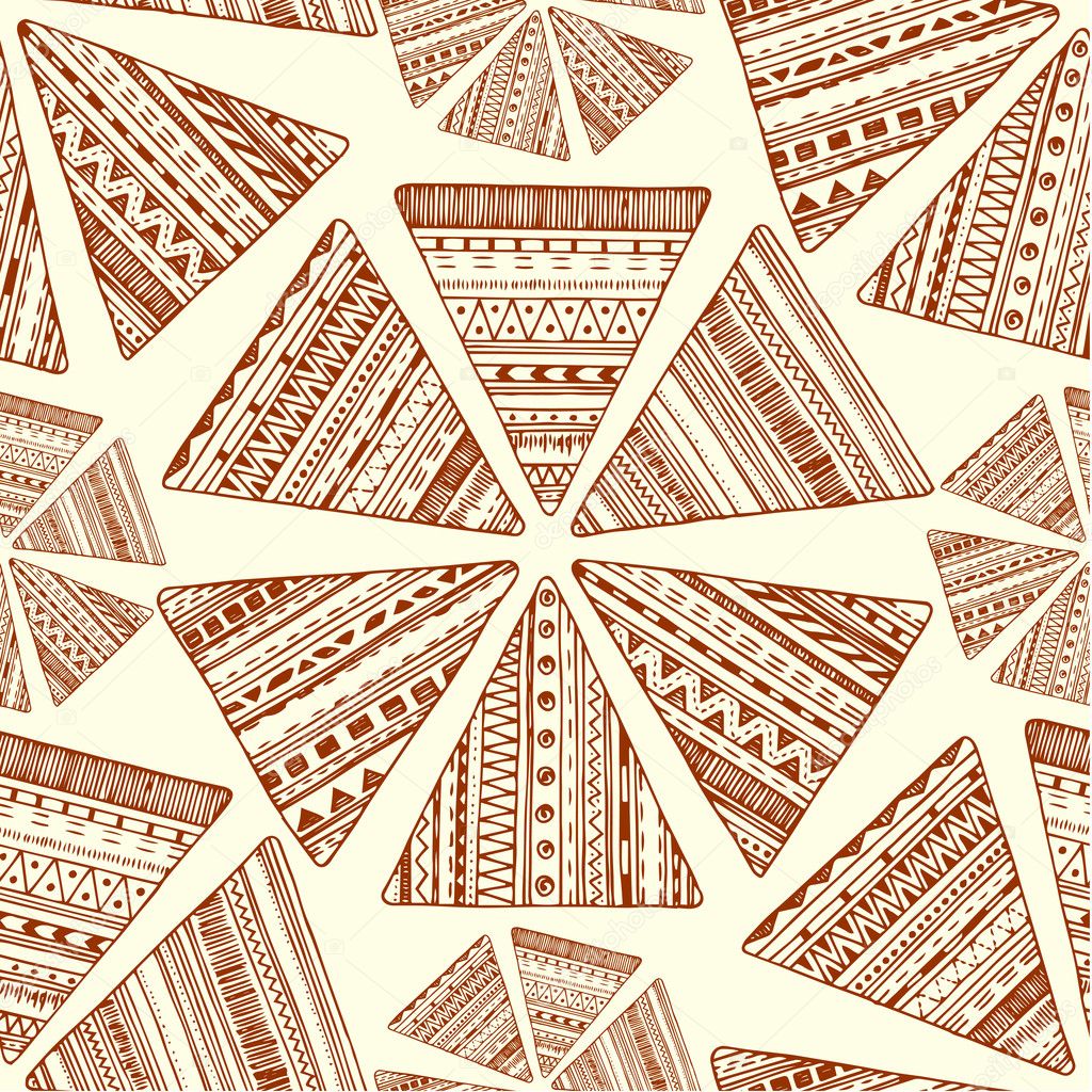 Seamless ethnic pattern. Vector tribal background.