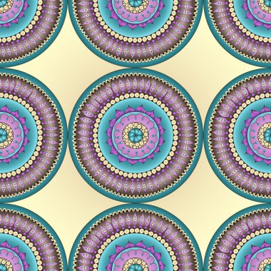 Dikişsiz Özet doodle çiçek deseni vektör