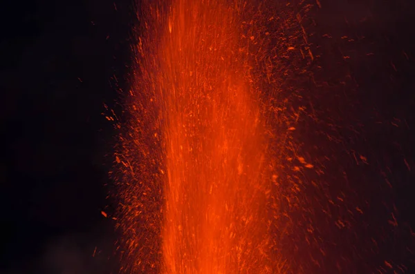 Вспышка Вулканического Извержения Природный Парк Cumbre Vieja Пальма Канарские Острова — стоковое фото