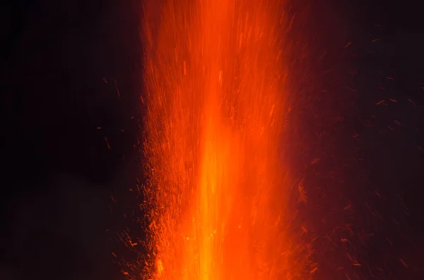 Volcanic Eruption Flare Cumbre Vieja Natural Park Palma Canary Islands — Stock Photo, Image