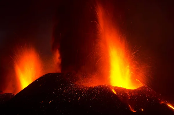 Sopečná erupce Cumbre Vieja. — Stock fotografie