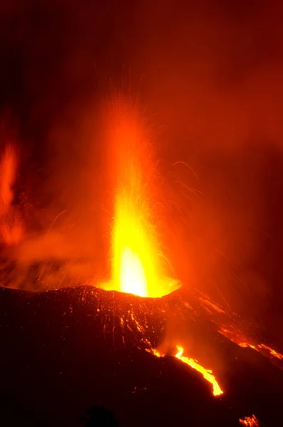 Erupcja wulkanu Cumbre Vieja. — Zdjęcie stockowe