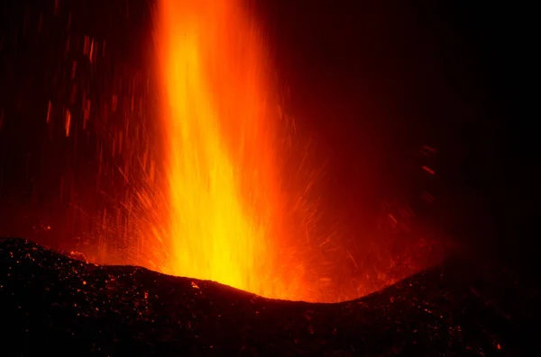 Sopečná erupce Cumbre Vieja. — Stock fotografie