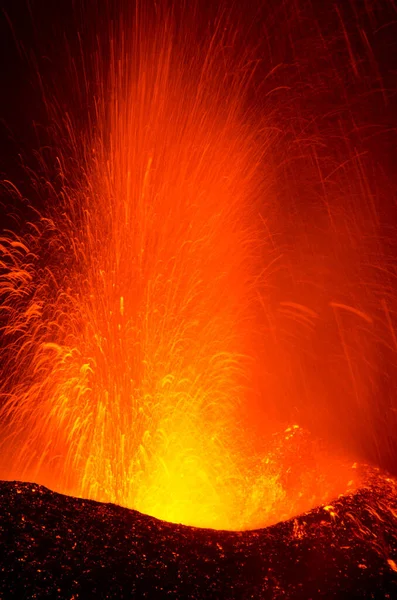 Volcanic eruption of Cumbre Vieja. — Stock Photo, Image