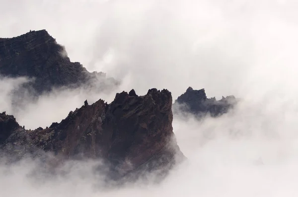 Acantilados rocosos en la niebla. — Foto de Stock