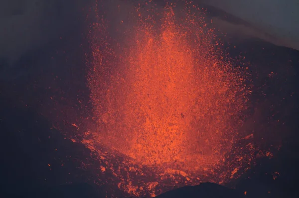 Erupção vulcânica de Cumbre Vieja. — Fotografia de Stock