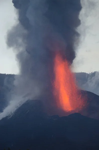 Erupção vulcânica de Cumbre Vieja. — Fotografia de Stock