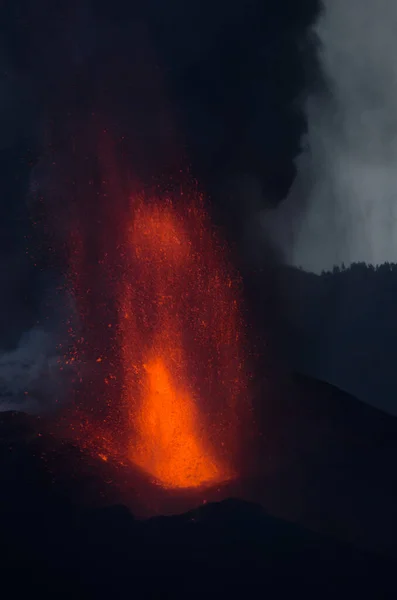 Volcanic eruption of Cumbre Vieja. — Stock Photo, Image