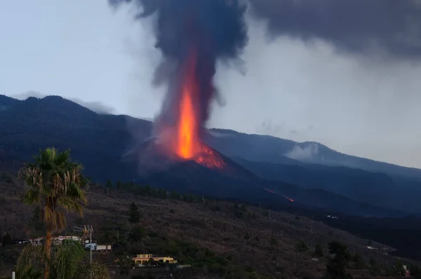 Vulkanutbrott av Cumbre Vieja. — Stockfoto