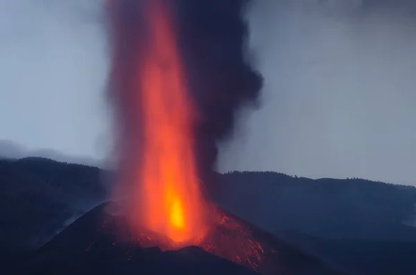 Eruzione vulcanica di Cumbre Vieja. — Foto Stock