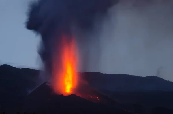 Sopečná erupce Cumbre Vieja. — Stock fotografie