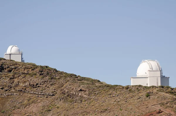 Telescópios do Observatório Astrofísico de Roque de Los Muchachos. — Fotografia de Stock