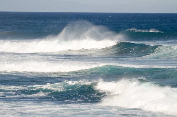 Waves North Coast Gran Canaria Quintanilla Arucas Gran Canaria Canary — Stockfoto