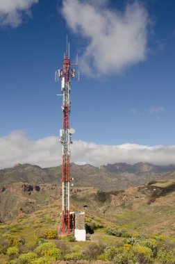 Antenna in San Bartolome de Tirajana. Gran Canaria. Canary Islands. Spain.