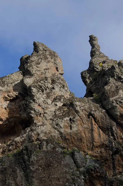 Rocky Cliff Nel Parco Rurale Nublo Tejeda Gran Canaria Isole — Foto Stock