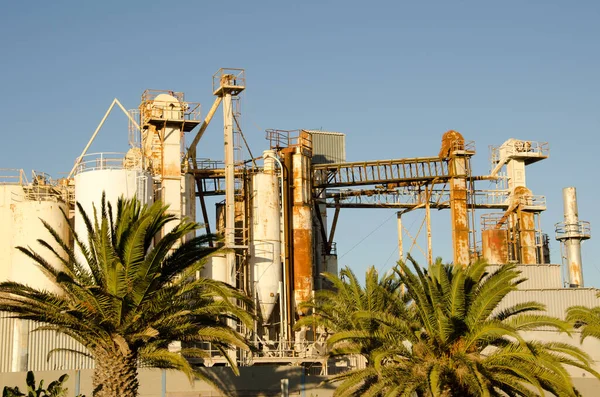 Gips Gips Geprefabriceerde Gips Fabriek Industriepark Arinaga Aguimes Gran Canaria — Stockfoto