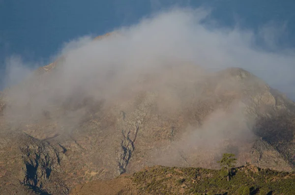 Montaña Niebla Aldea San Nicolás Tolentino Parque Rural Nublo Gran — Foto de Stock