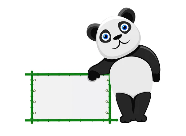 Panda com branco — Vetor de Stock