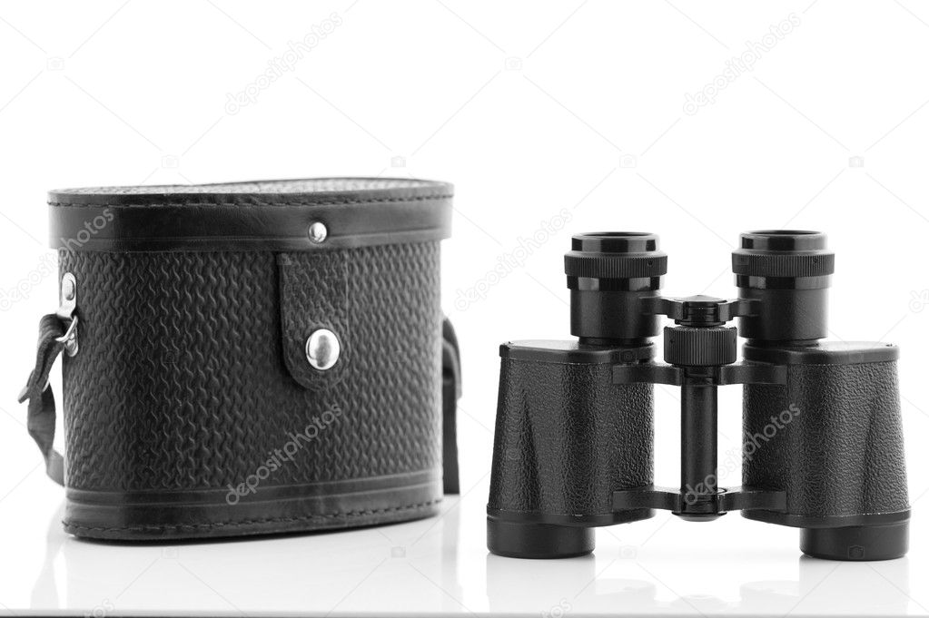 Old Binoculars with Case