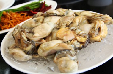 Buzlu taze istiridye..