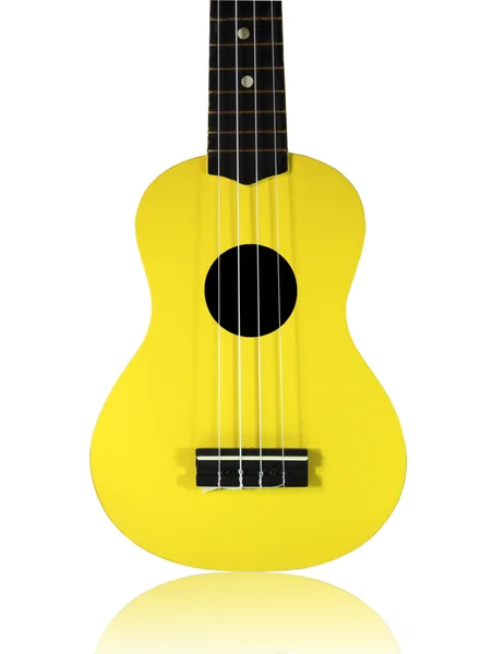 Close-up ukulele isolated over white background. — Stock Photo, Image