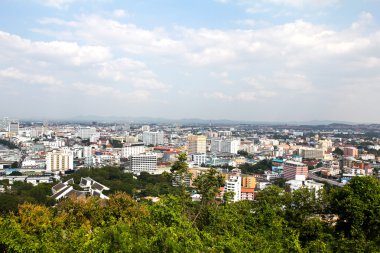 Tayland Pattaya şehri kuş bakışı manzaralar.