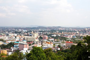 Tayland Pattaya şehri kuş bakışı manzaralar.