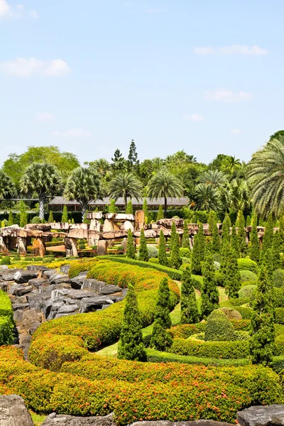 Tropisk trädgård i pattaya, thailand. — Stockfoto