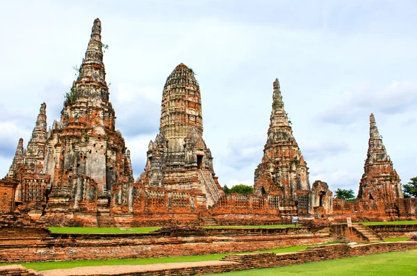 Chrám Wat chaiwatthanaram. Ayutthaya historický park, Thajsko. — Stock fotografie