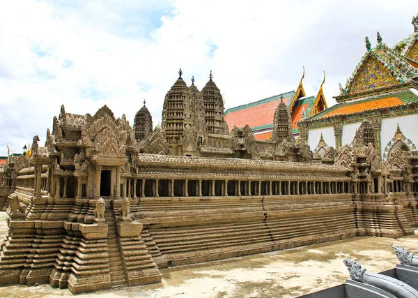 Modello del vecchio tempio nel Palazzo Rand a Bangkok, Thailandia — Foto Stock