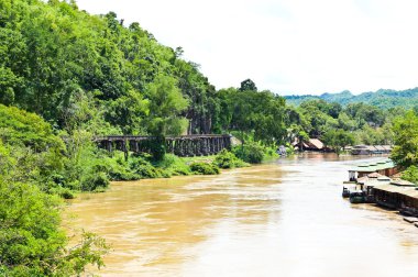 kwai Nehri üzerinde görüntüleyin. Tayland