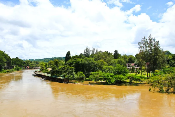 Bekijk op de river kwai. Thailand — Stockfoto