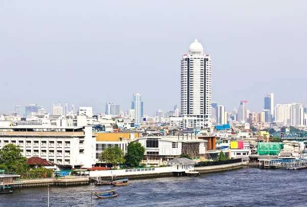 Bangkok staden och floden — Stockfoto