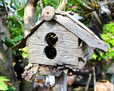 eski ahşap kuş yuvası