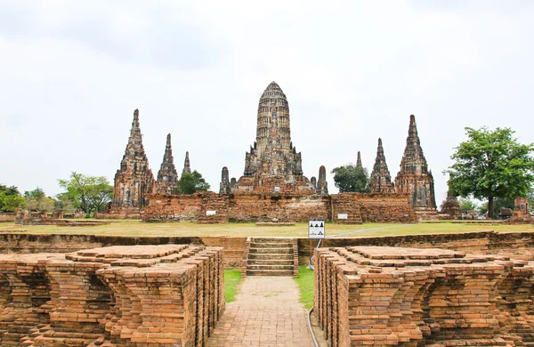Wat Chai Watthanaram tempel. Ayutthaya historisch park, thailand. — Stockfoto