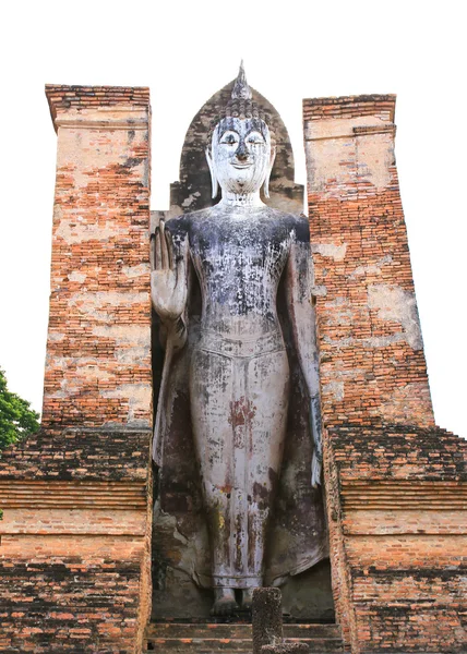 Ancient buddha statue. Sukhothai historical park, the old town o — Stock Photo, Image